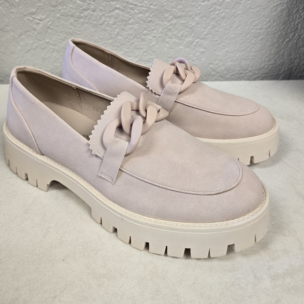 Ccocci New in Box Madison Blush Pink Chain Loafers